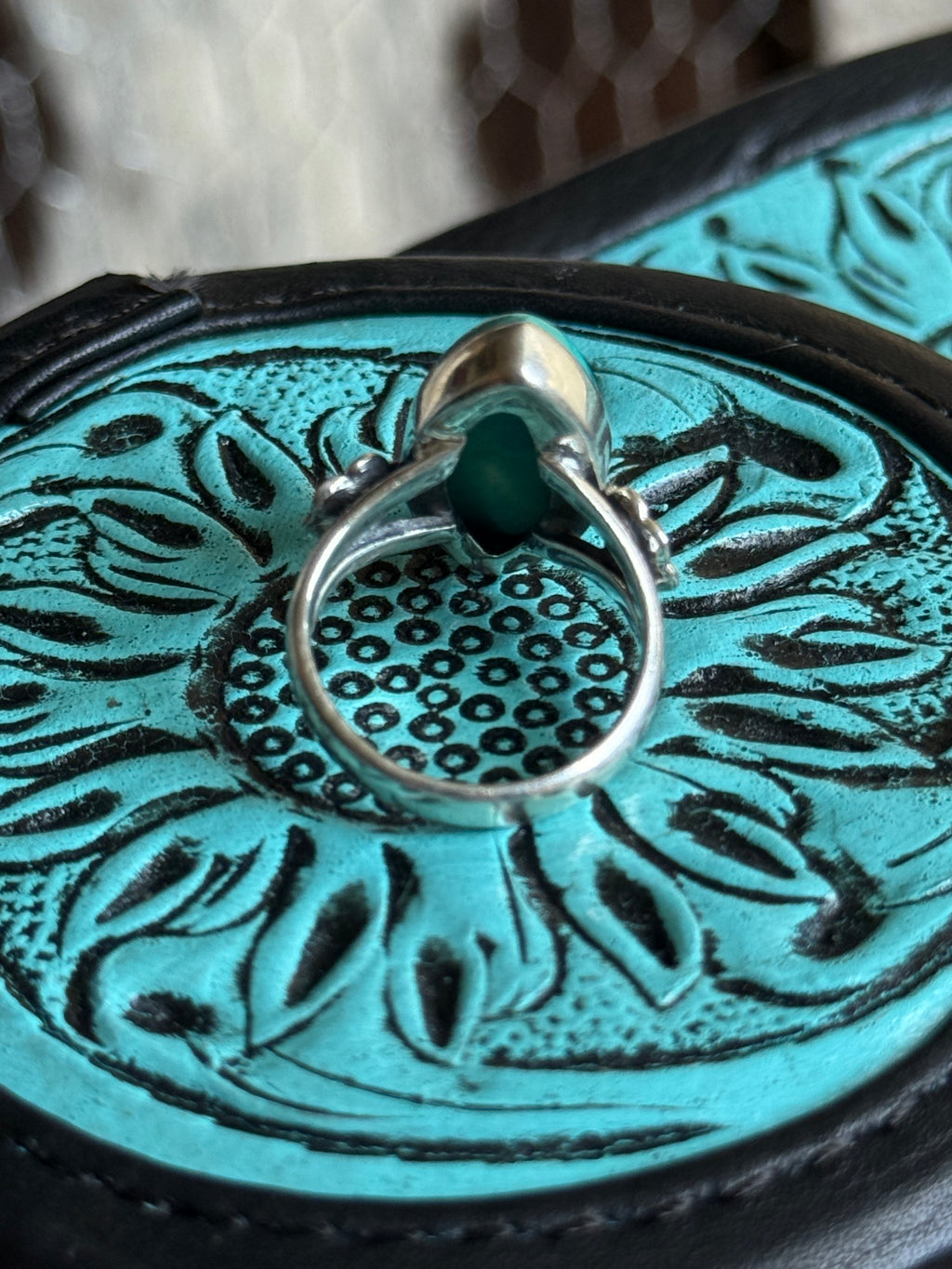 Turquoise flower ring