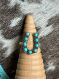Turquoise horseshoe ring