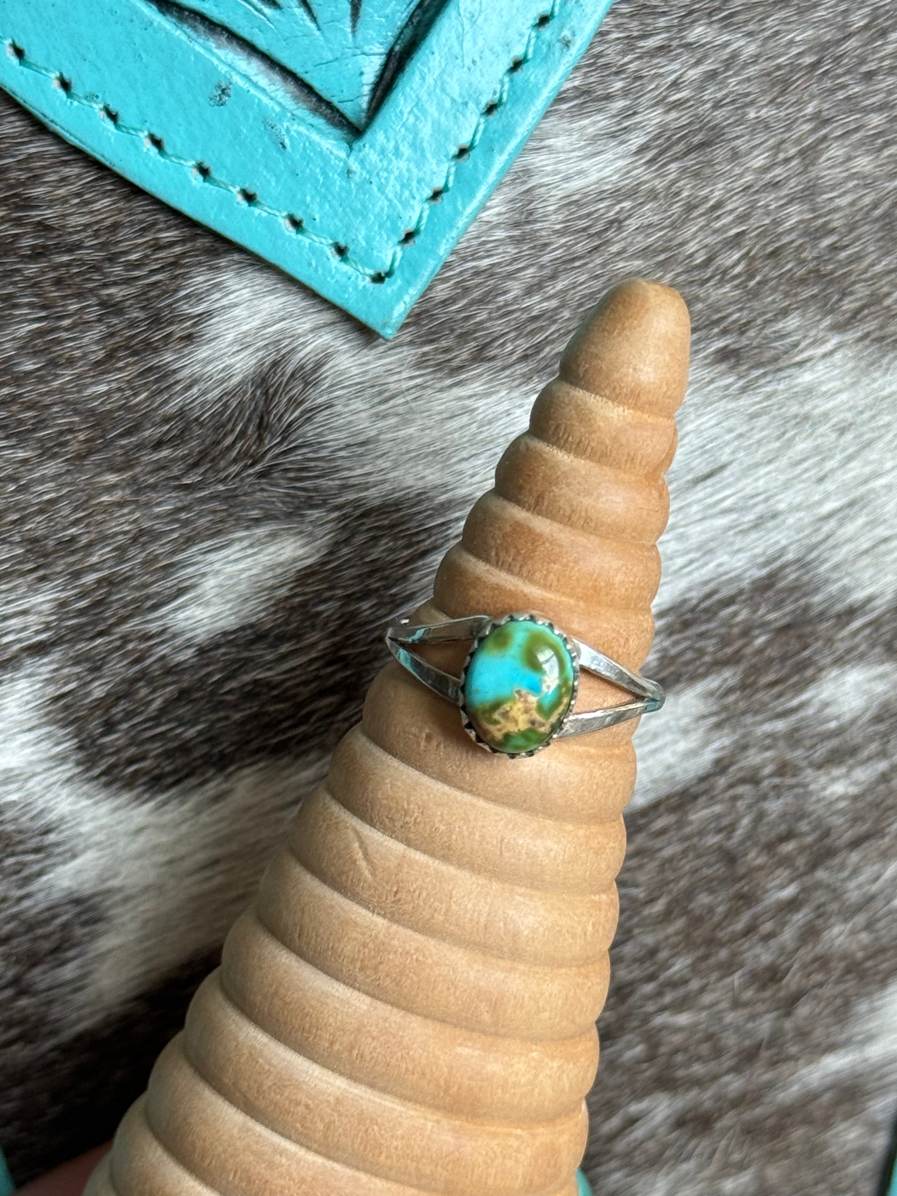 Native made Sonoran turquoise ring