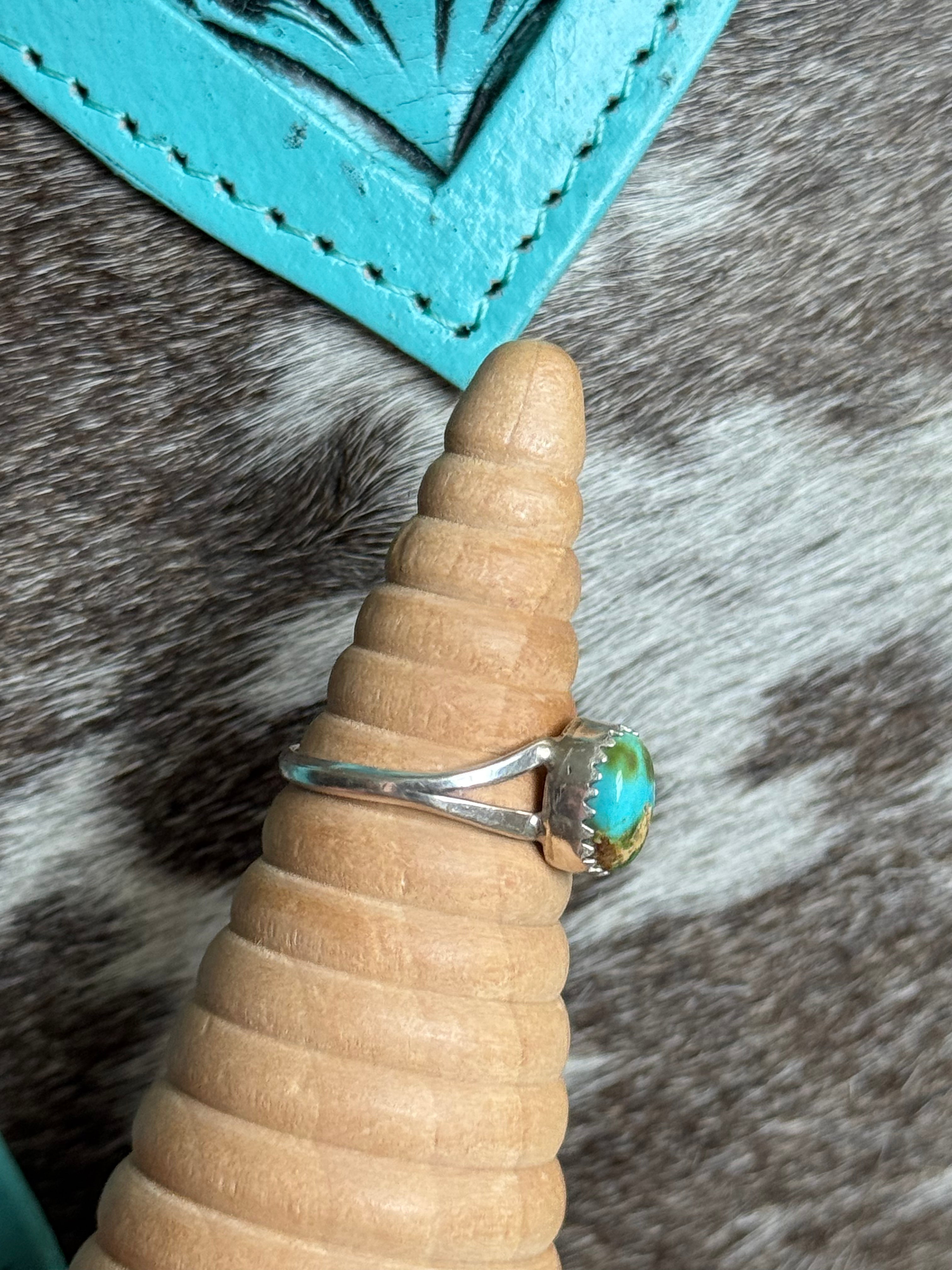 Native made Sonoran turquoise ring