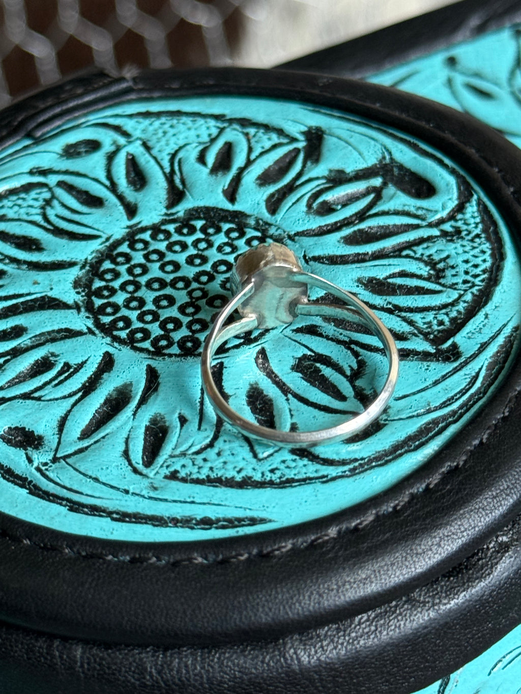 Native made Sonoran turquoise ring