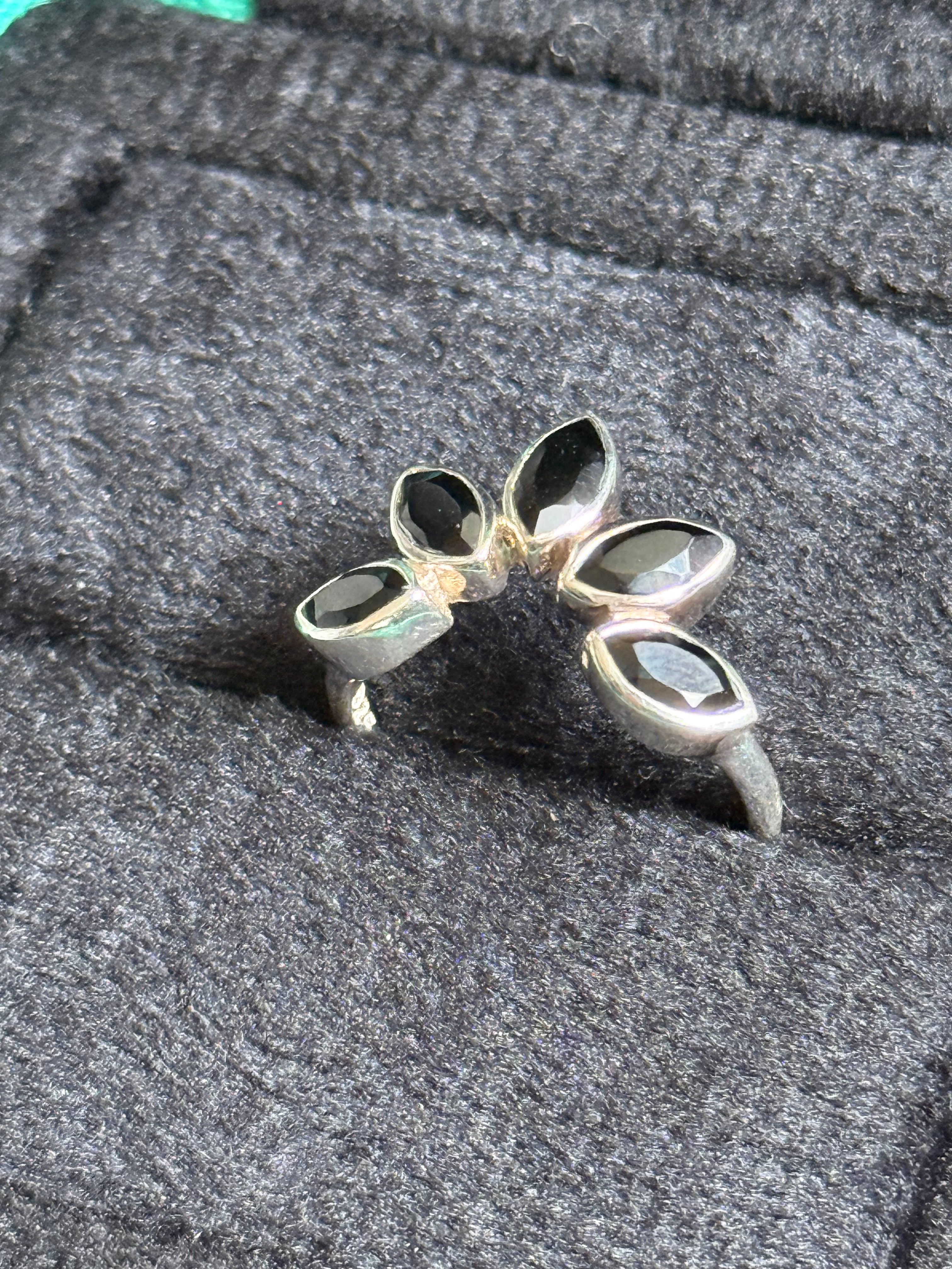 Black stacker ring