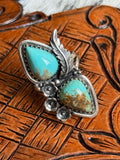 Turquoise 2 stone ring