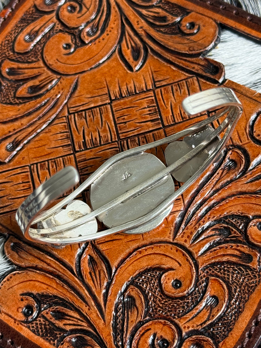Shadow box horse & turquoise cuff
