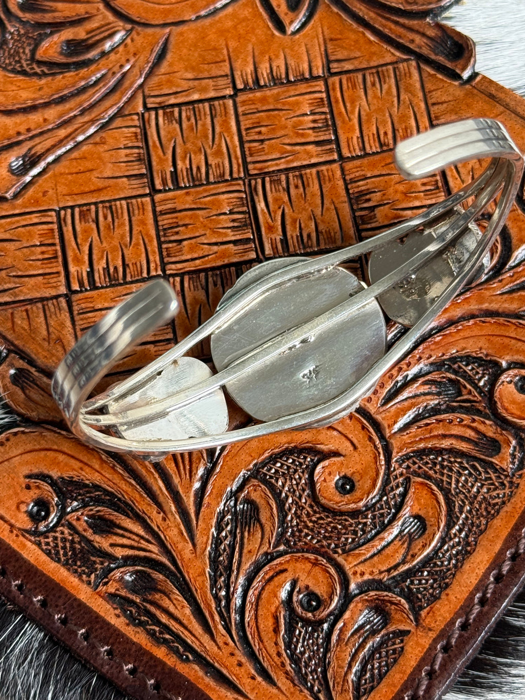 Shadow box horse & turquoise cuff