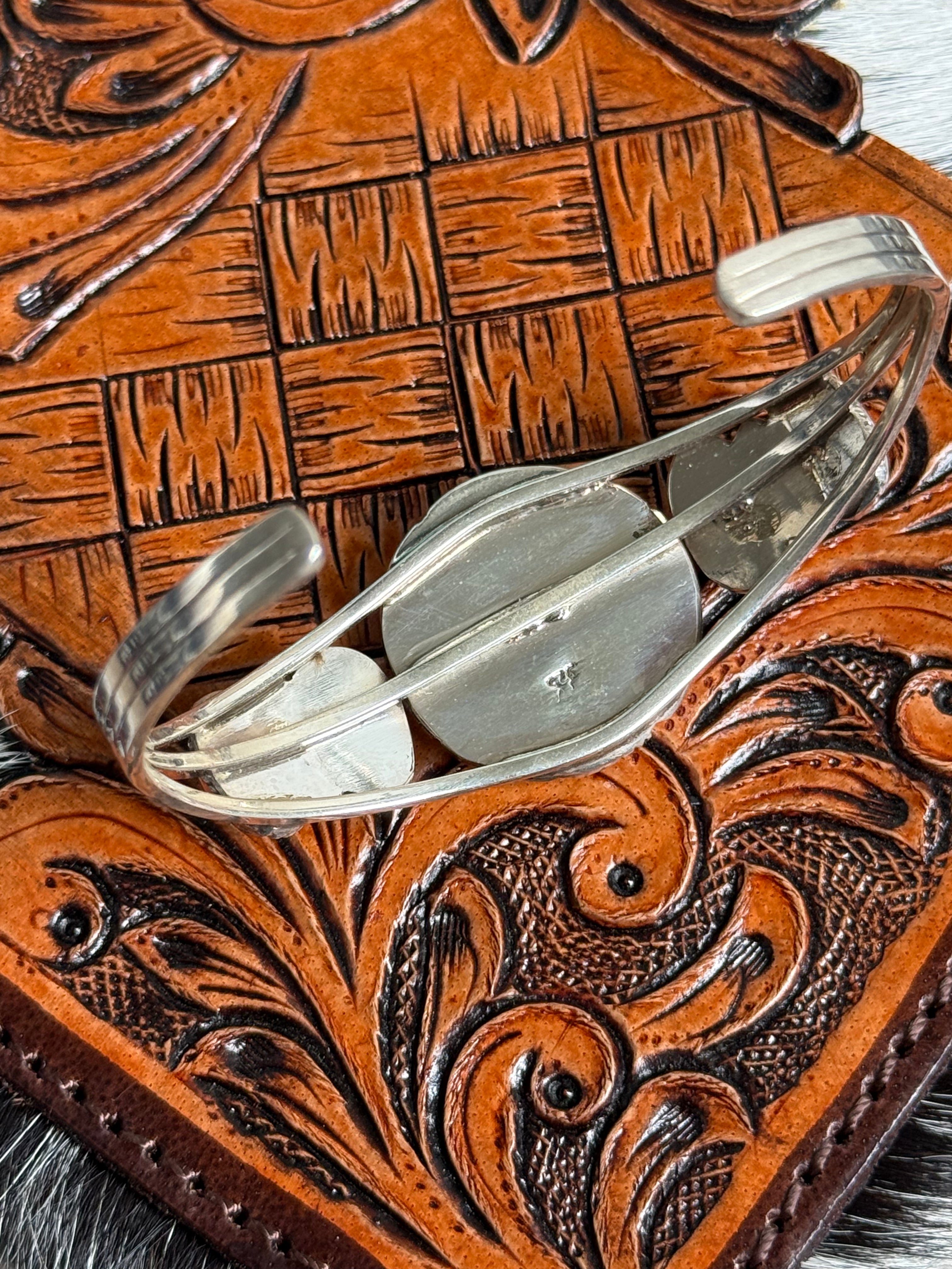 Shadow box horse & turquoise cuff