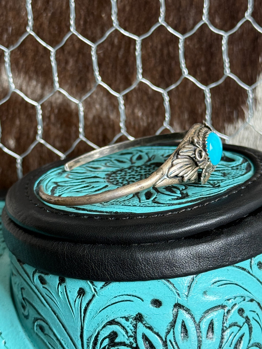 Vintage native turquoise cuff