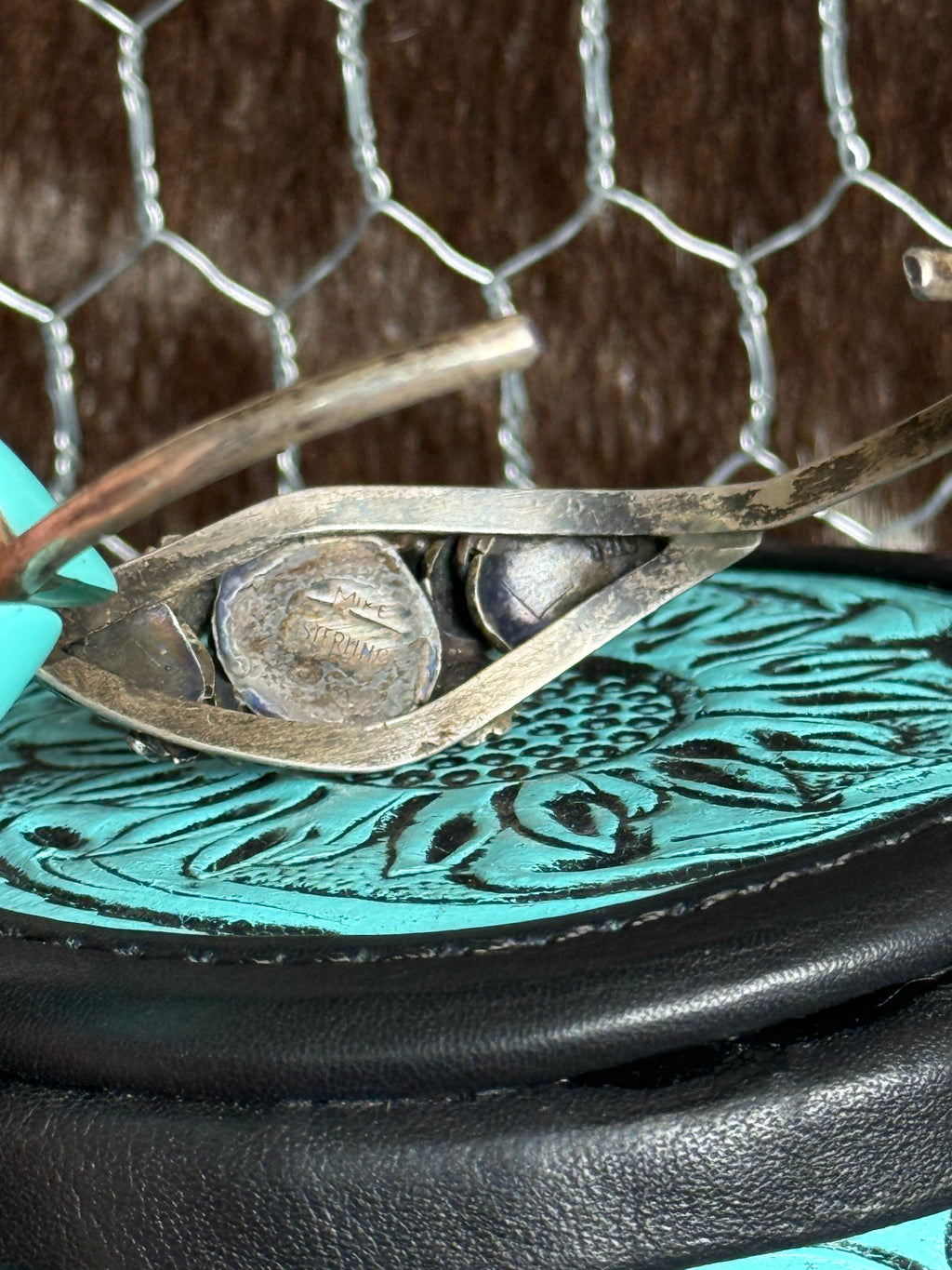Vintage native turquoise cuff