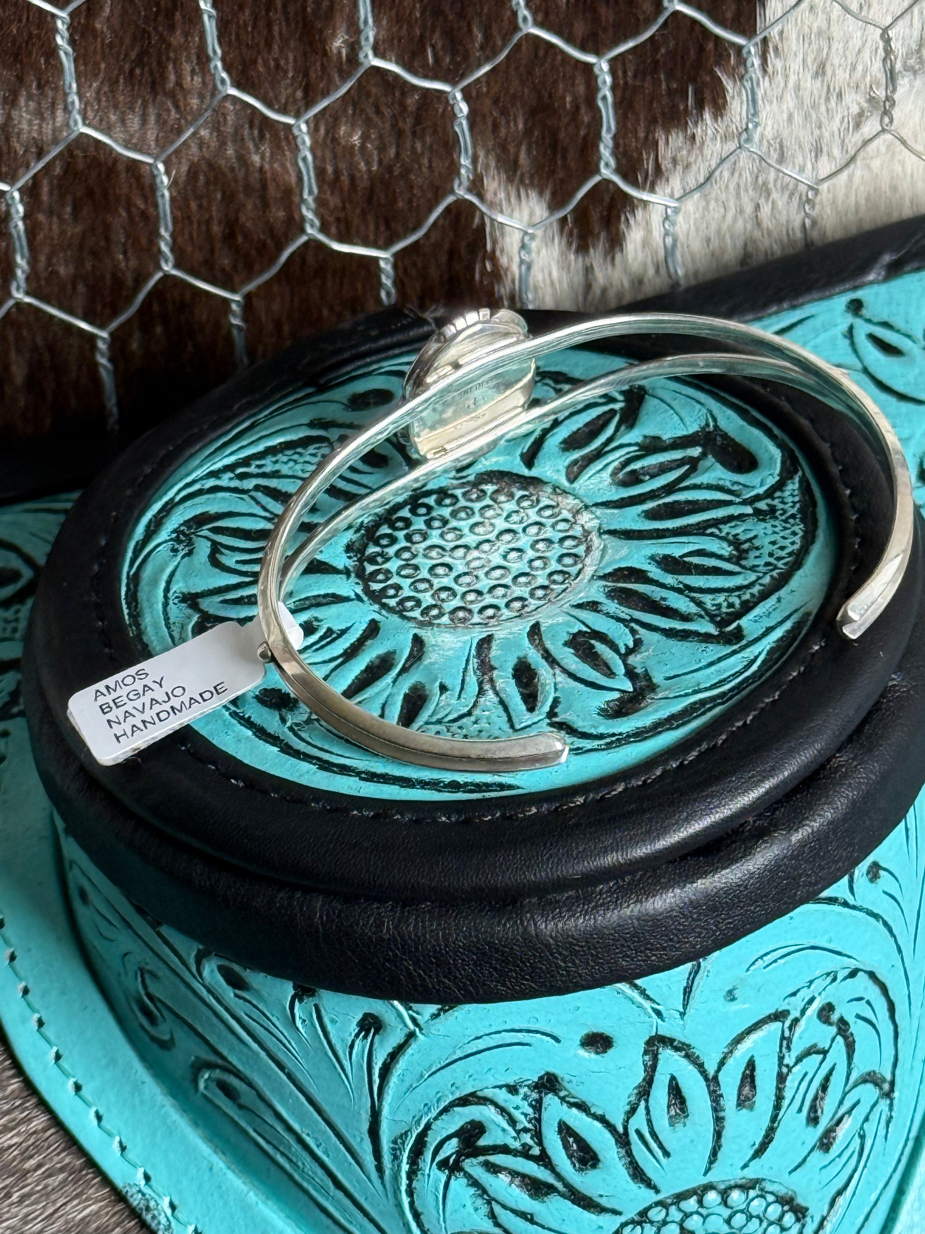 Amos Begay Navajo turquoise cuff