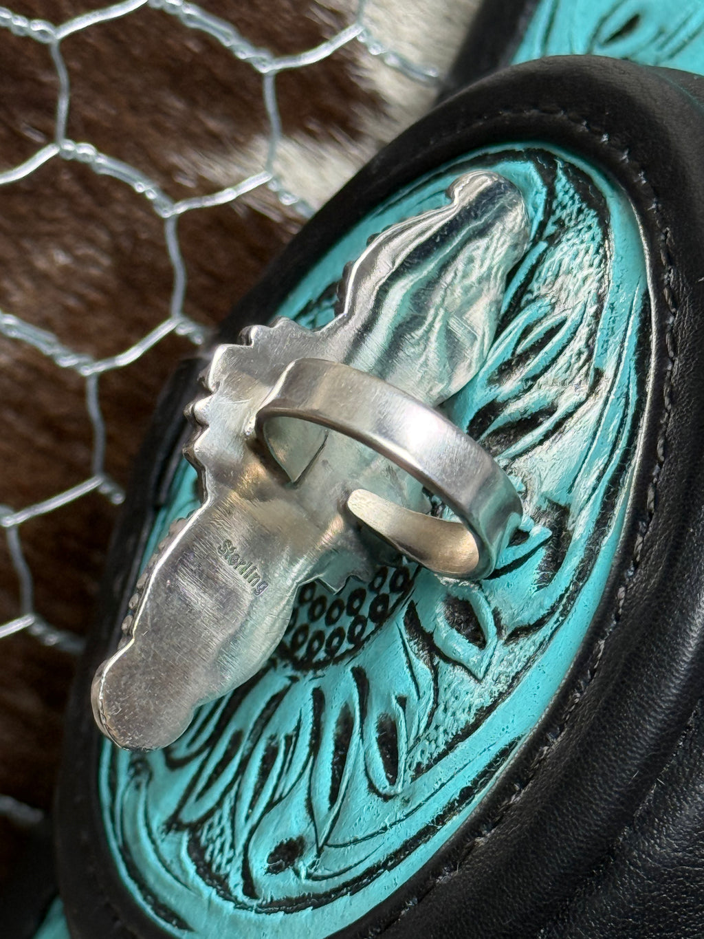 Turquoise 3 stone ring