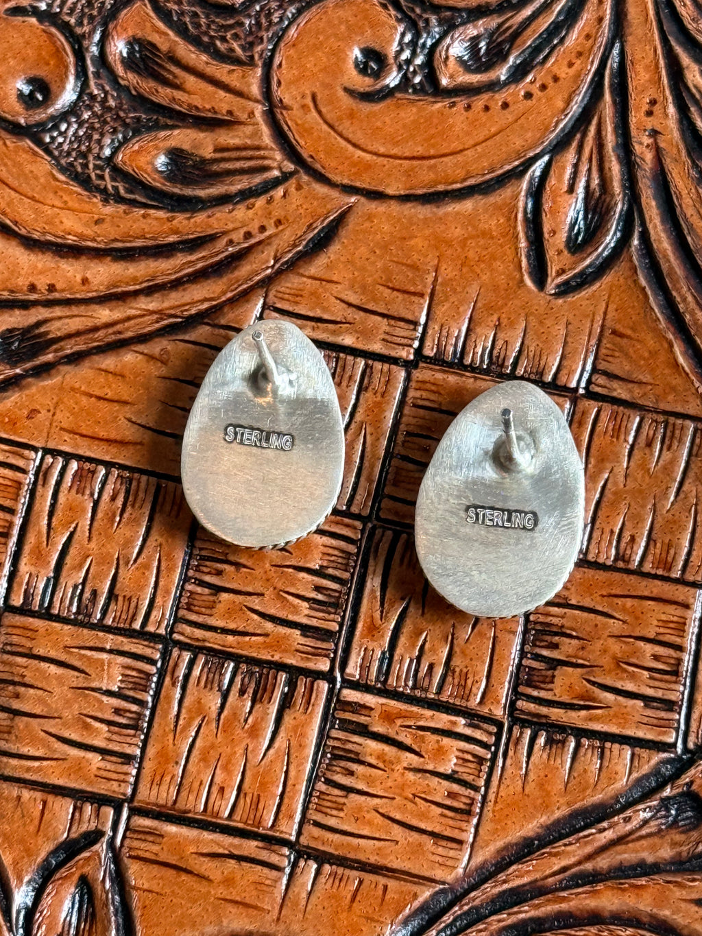 Blackjack turquoise stud earrings