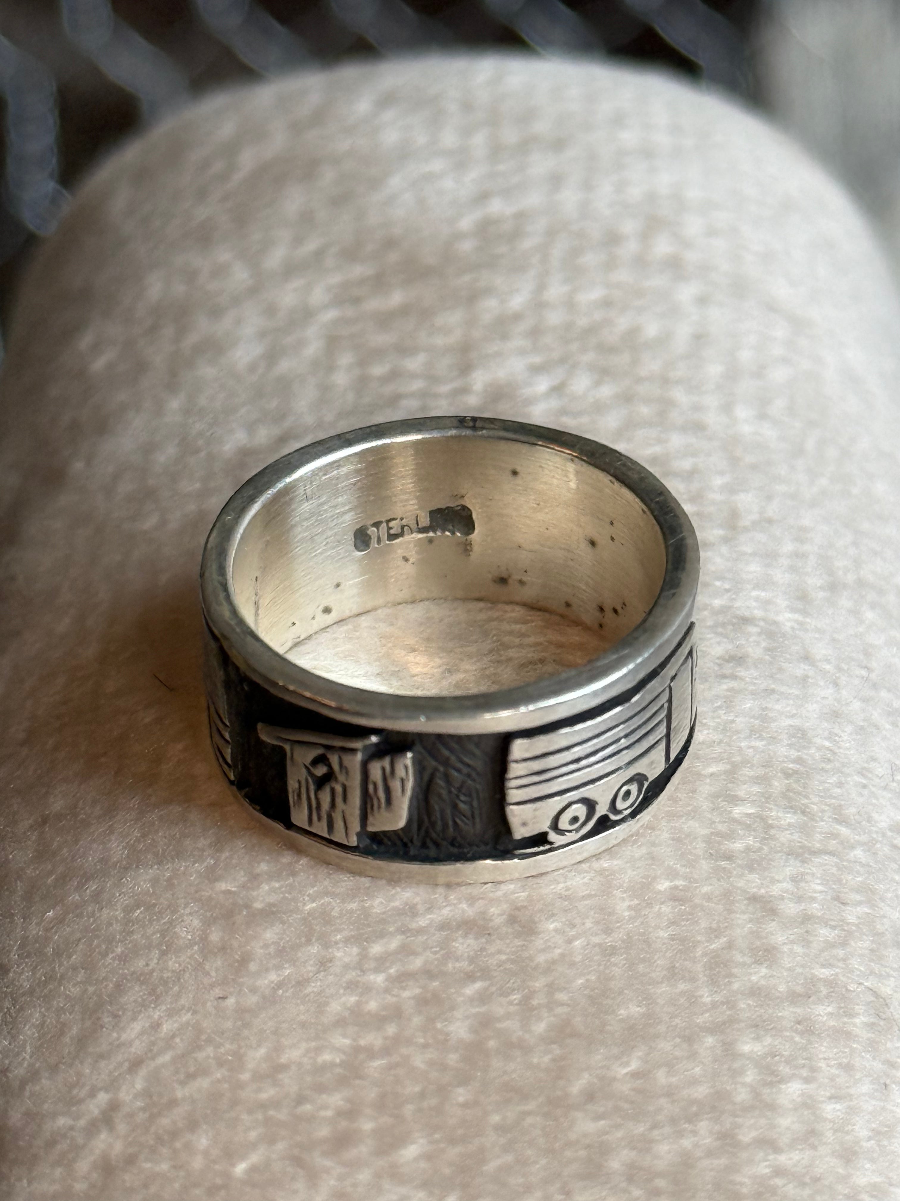 Native American handmade story teller ring