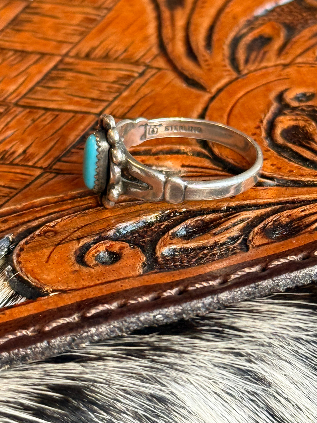Vintage native turquoise ring