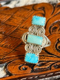 Turquoise 3 stone ring