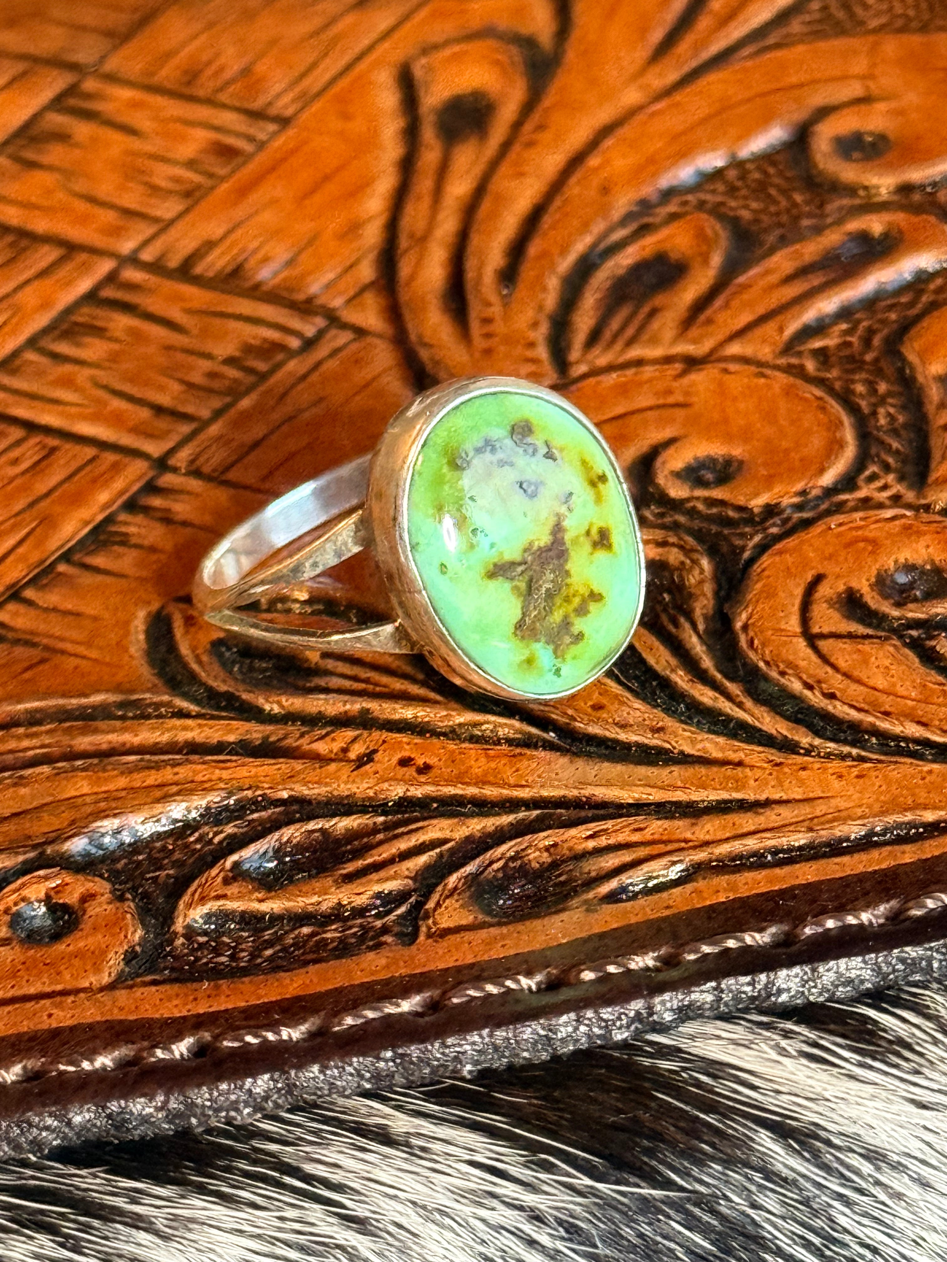 Native American made Sonoran turquoise ring