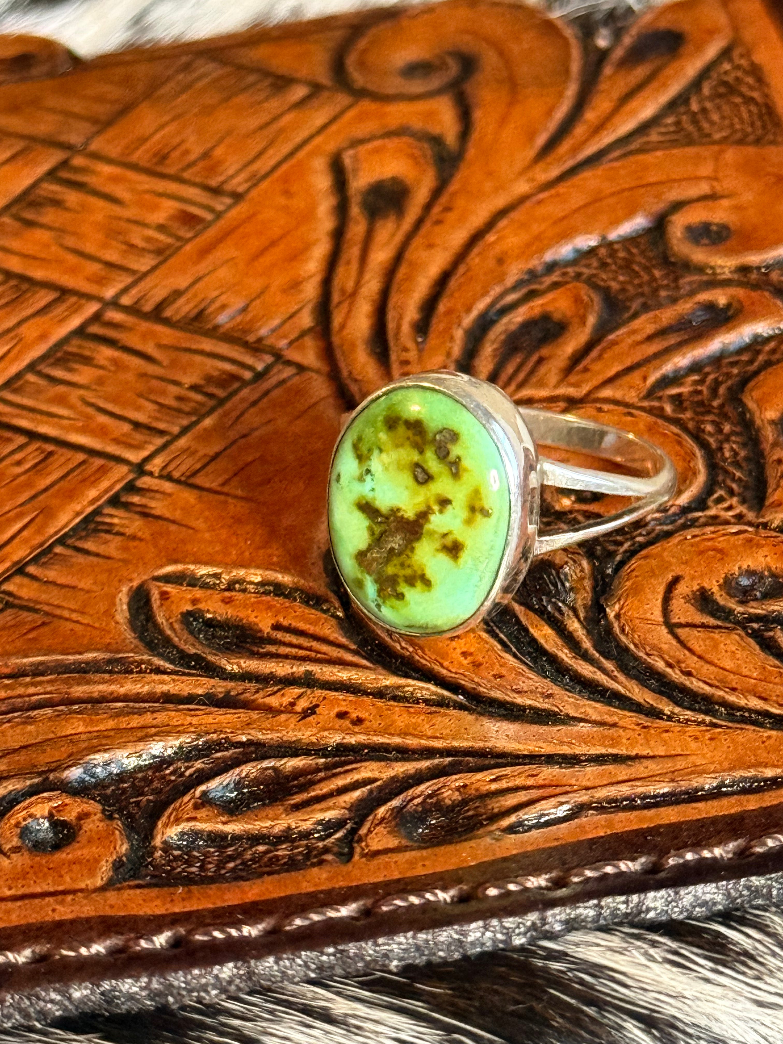 Native American made Sonoran turquoise ring