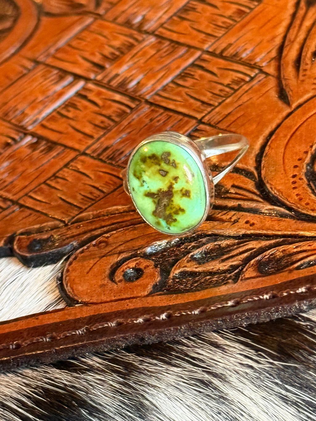 Native American made Sonoran turquoise ring