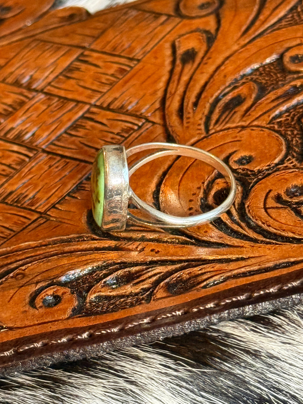 Native American made Sonoran turquoise ring
