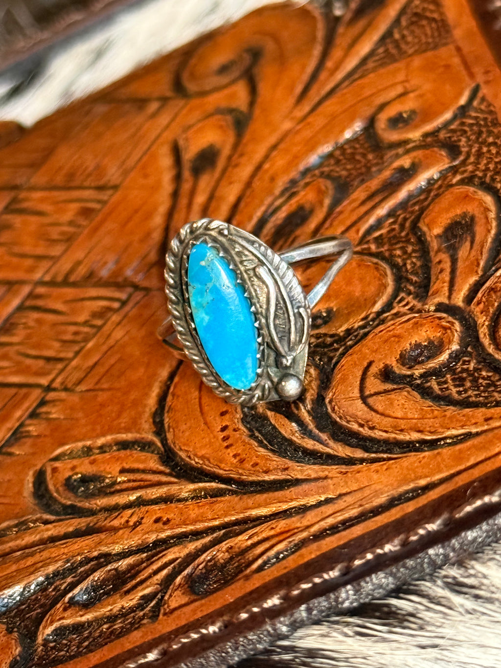 Vintage native turquoise ring