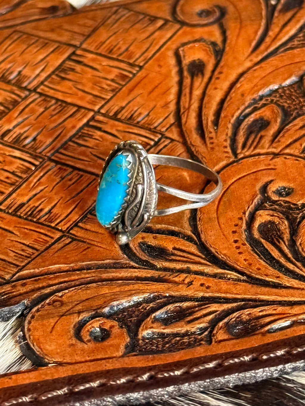 Vintage native turquoise ring