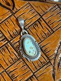 Native made dry creek turquoise pendant