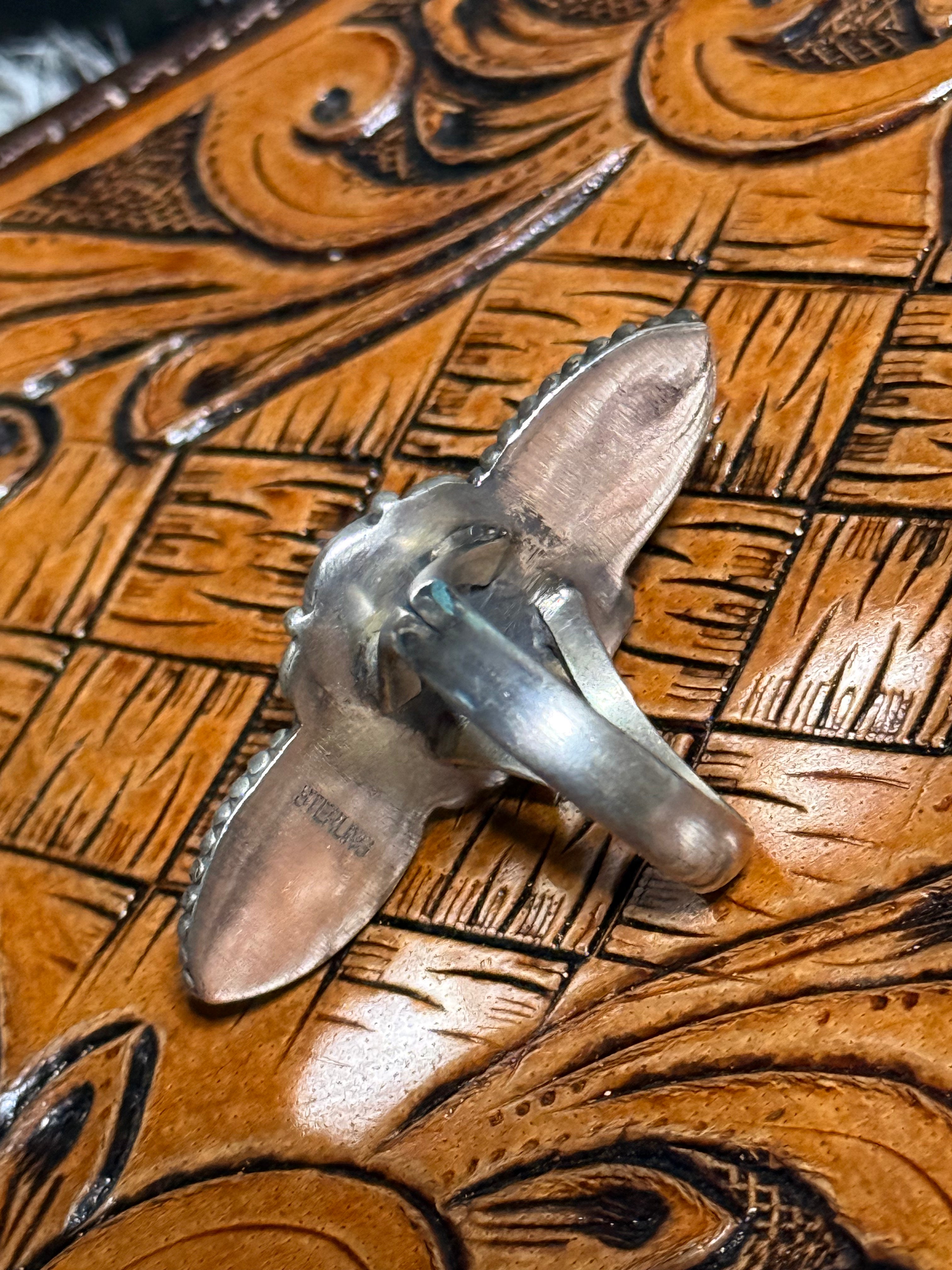 Dry creek turquoise 3 stone ring