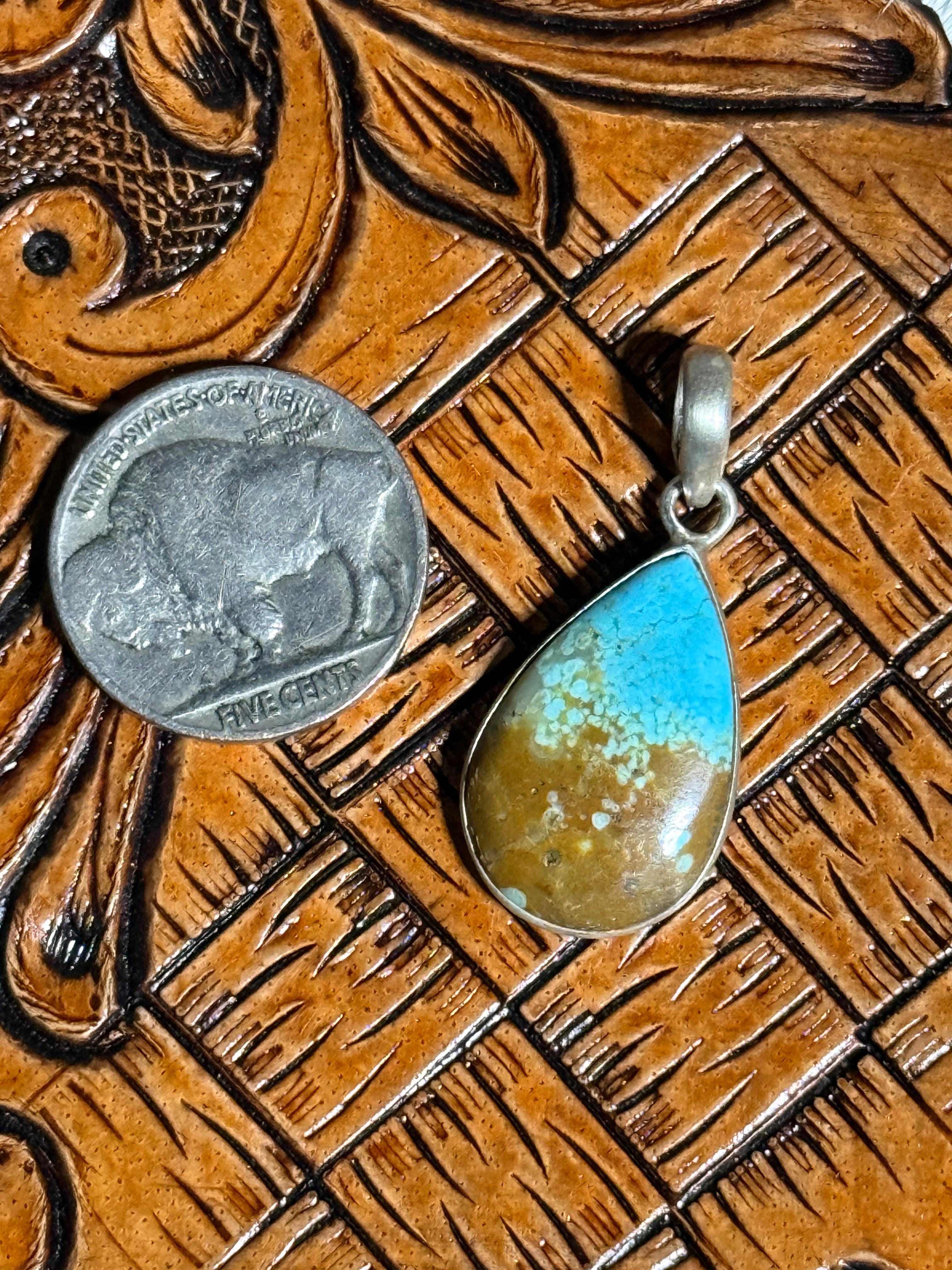 Mine 8 turquoise pendant