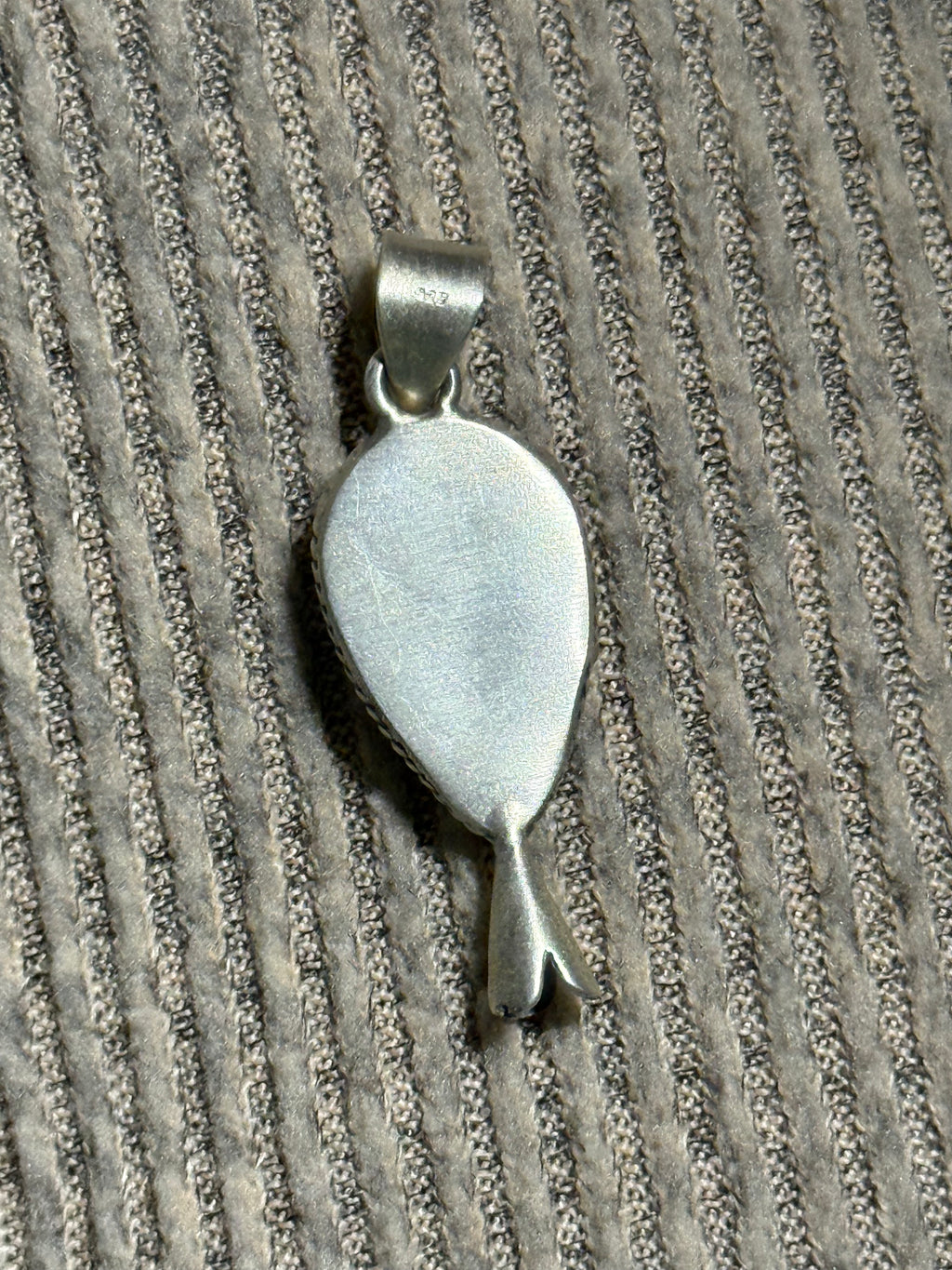 Turquoise and sterling silver blossom pendant