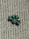 Turquoise and sterling silver watch band charm