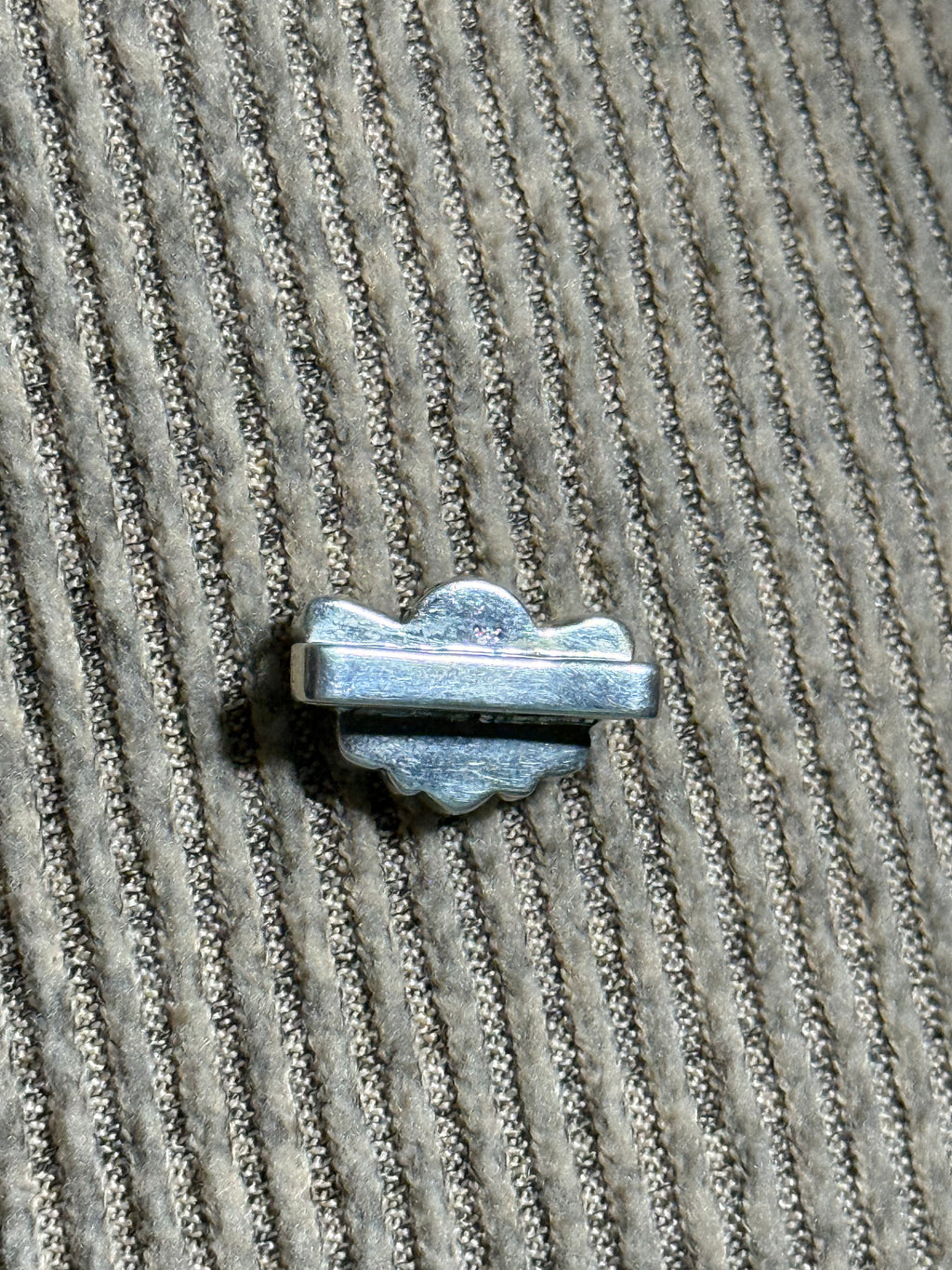 Turquoise and sterling silver watch band charm