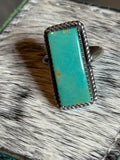 Navajo Tia Long turquoise bar ring
