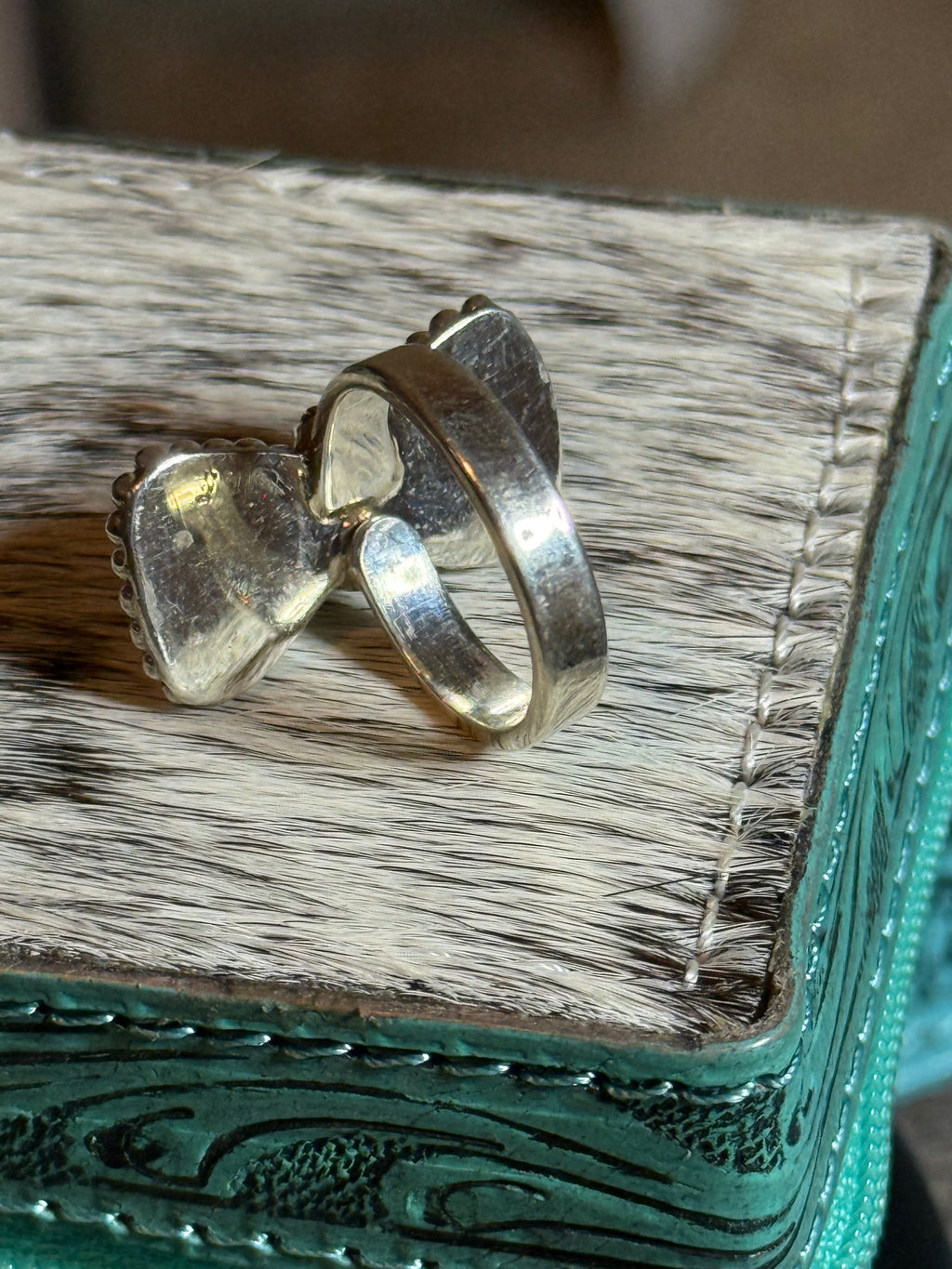 Turquoise triangle ring