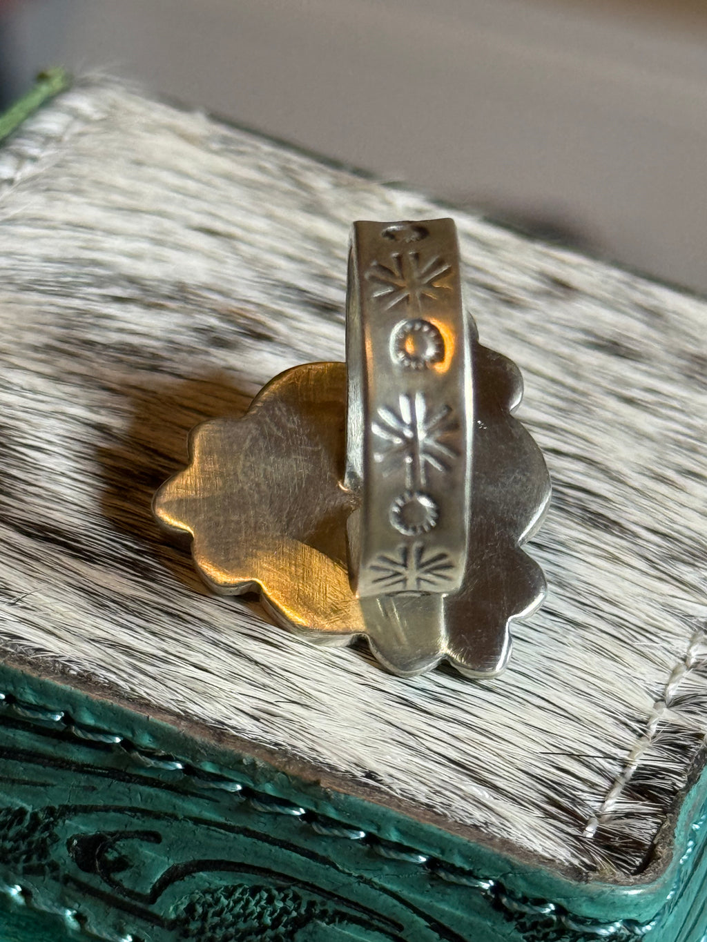 Golden hills turquoise ring