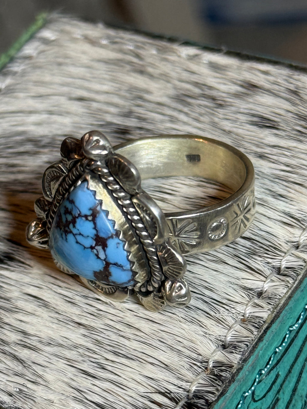 Golden hills turquoise ring