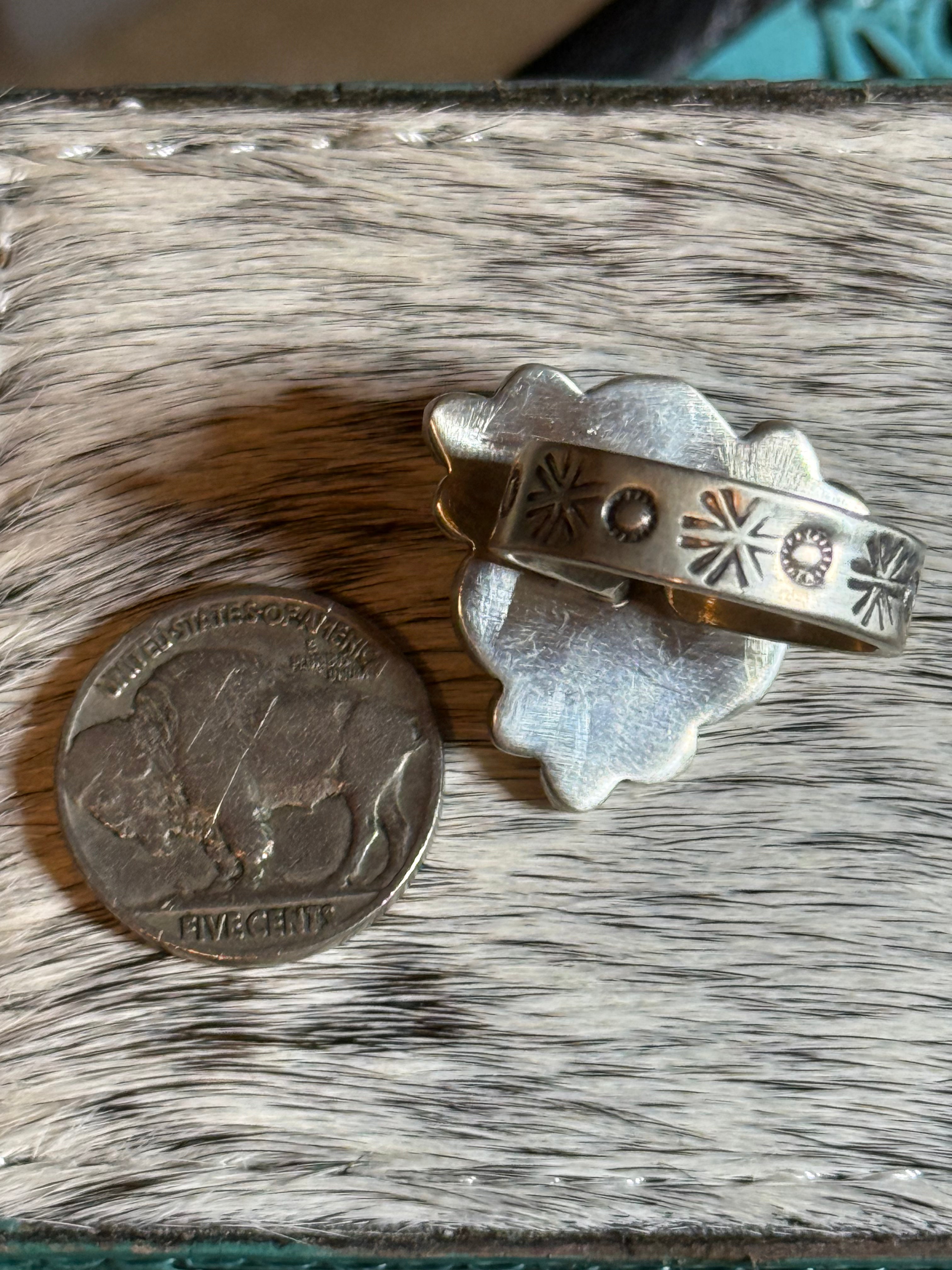 Golden hills turquoise ring
