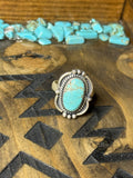 Number 8 turquoise adjustable ring