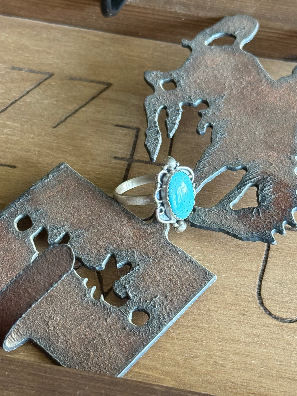 Turquoise adjustable ring