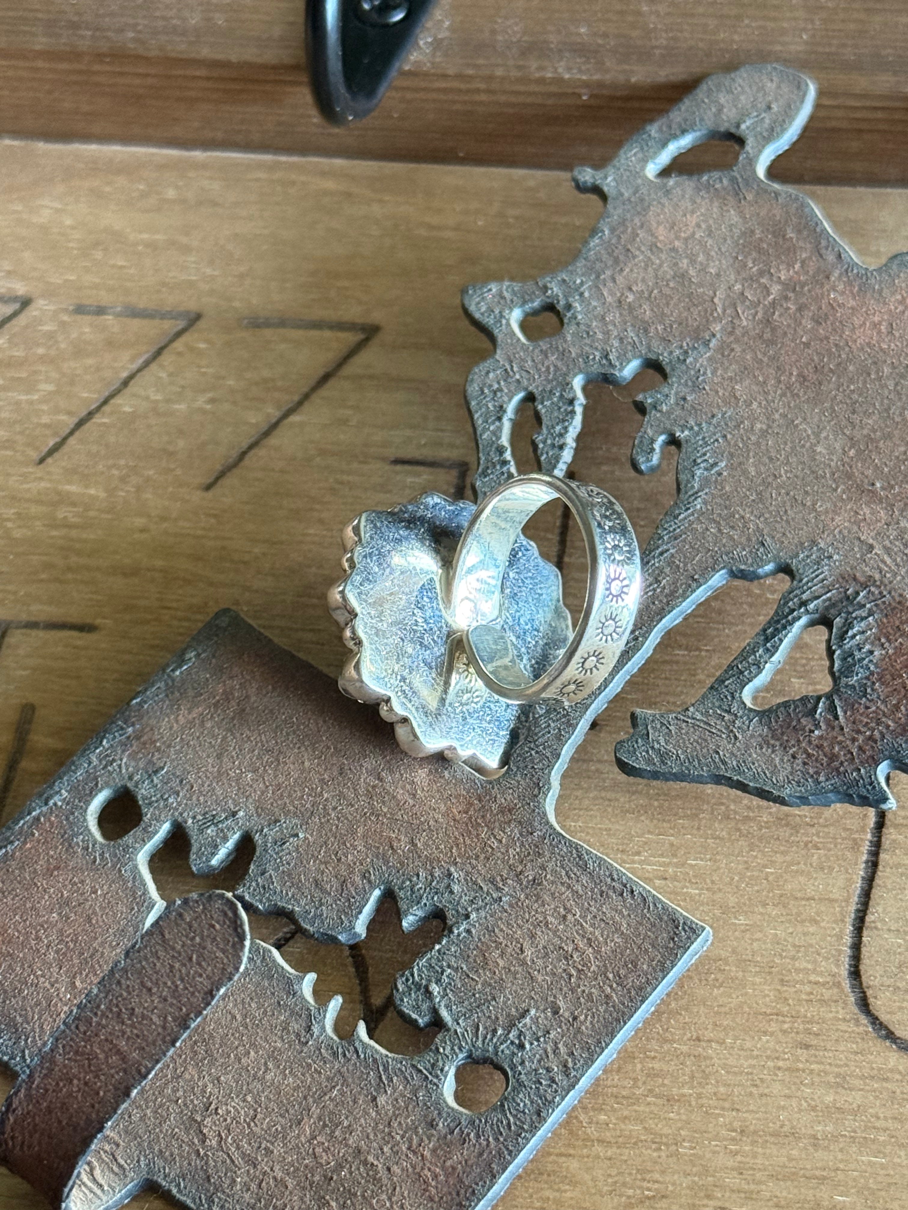 Wolf horse adjustable star cluster ring