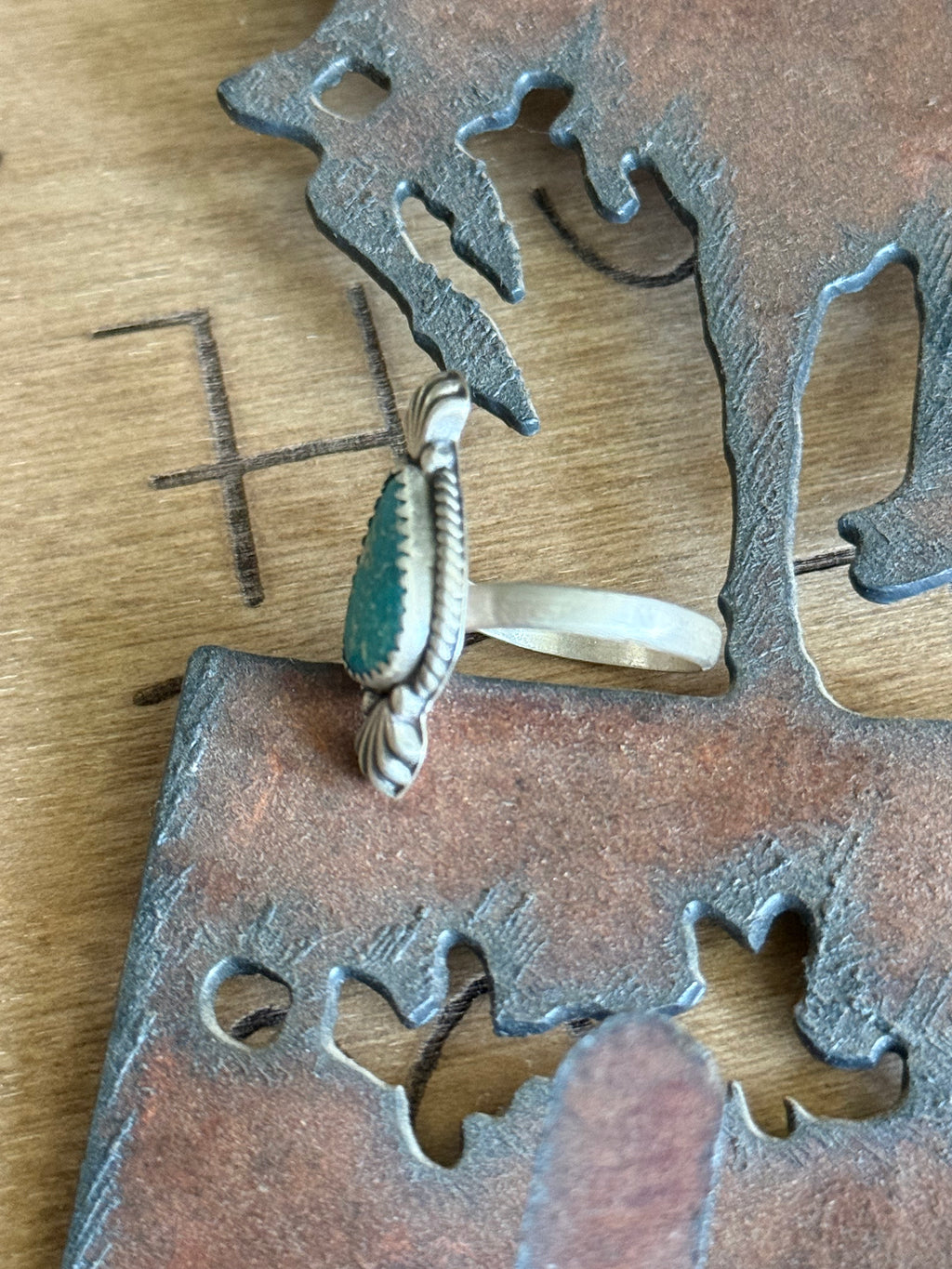 White water turquoise adjustable ring