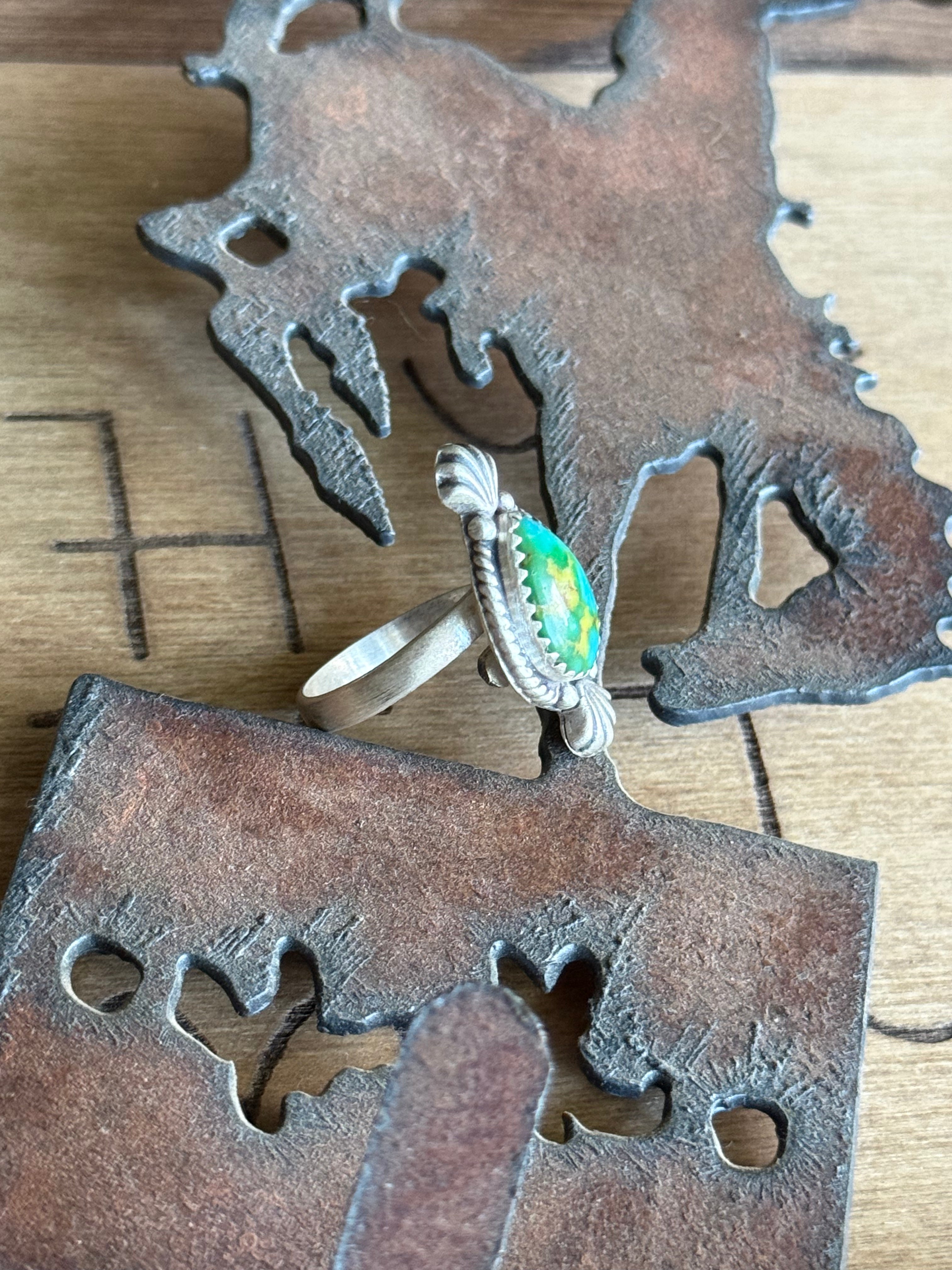 Sonoran gold turquoise adjustable ring