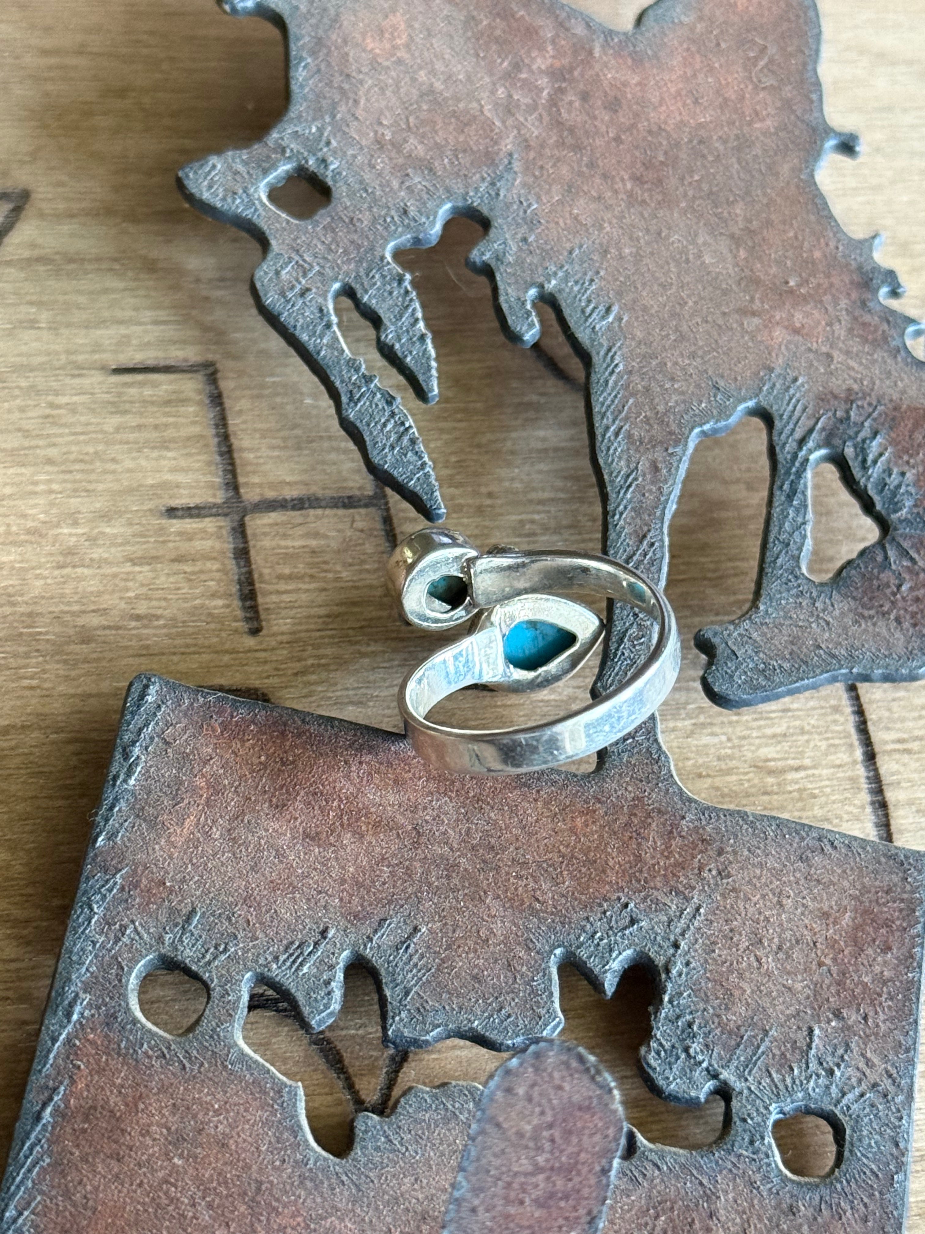 Turquoise bypass ring