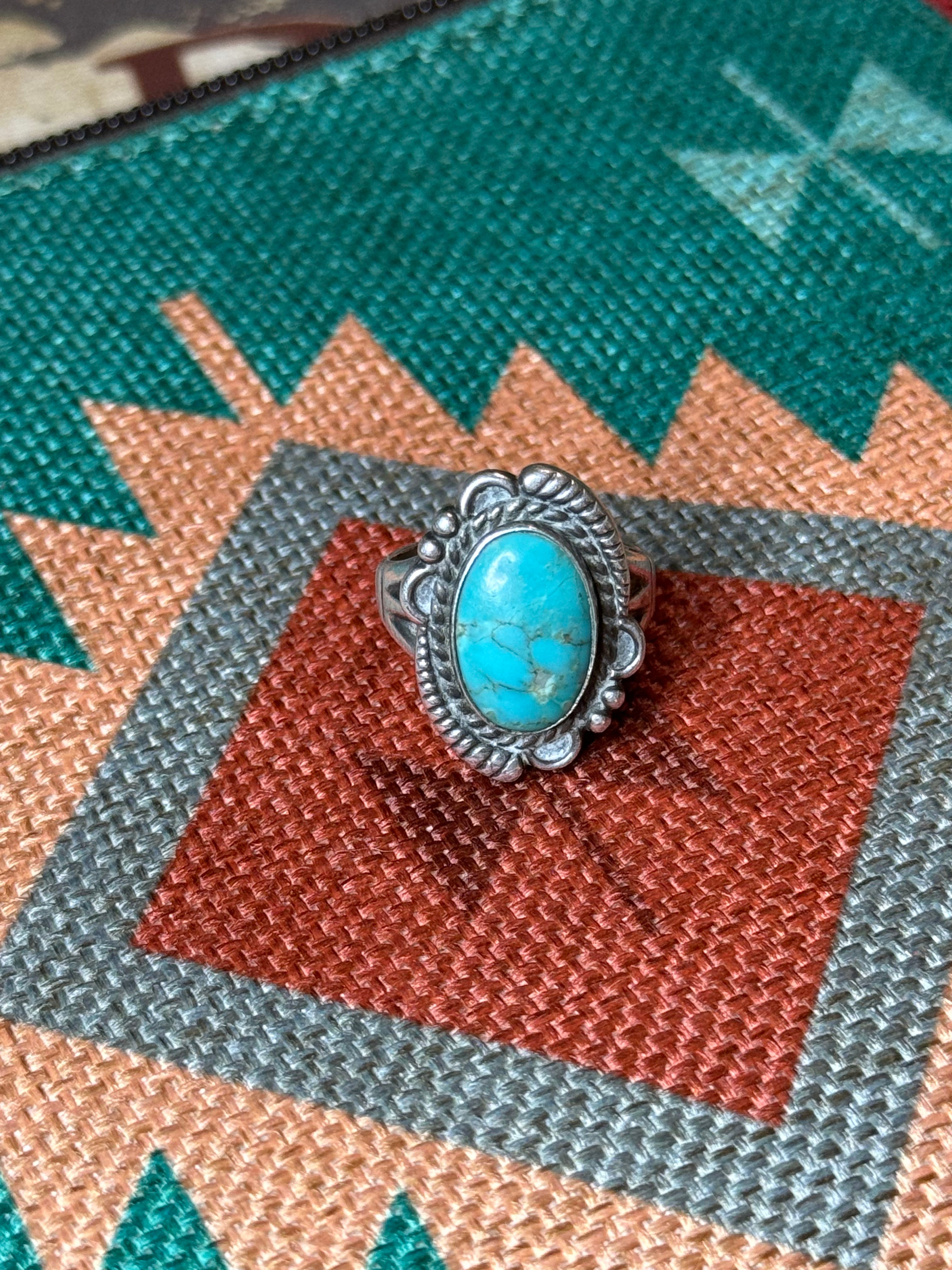 Vintage native turquoise ring