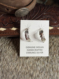 Allen Barney Native American handmade feather & wild horse earrings