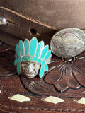 Kingman turquoise headdress Indian ring