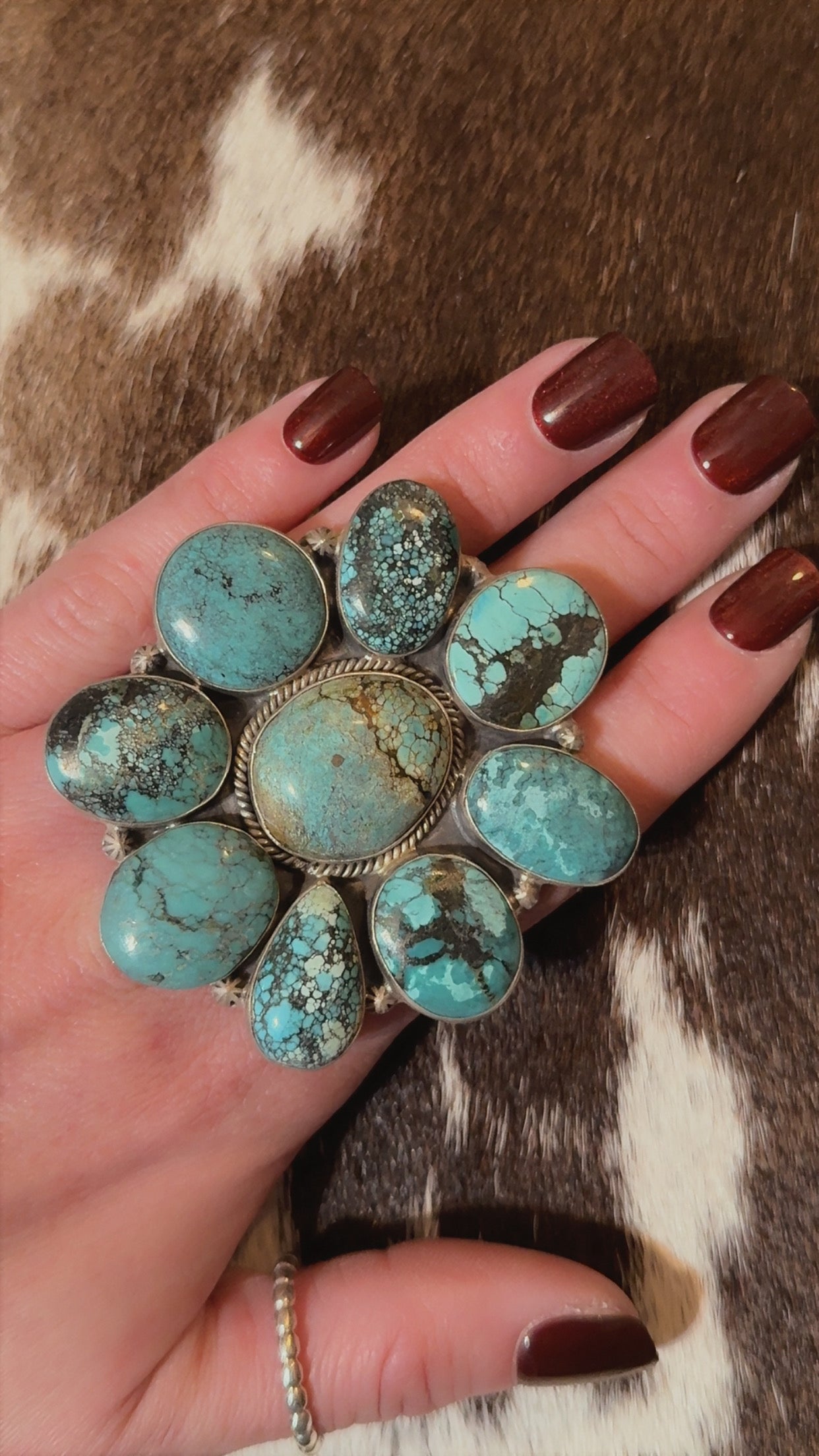 Statement turquoise ring