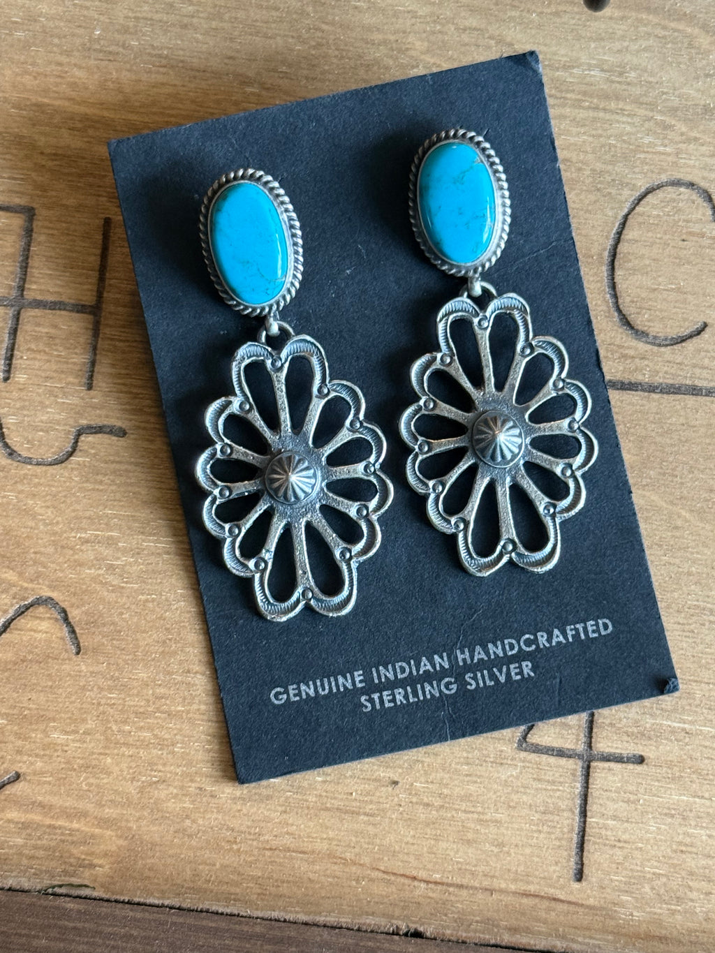 Navajo Kevin Billah turquoise earrings