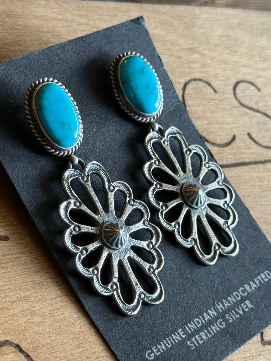 Navajo Kevin Billah turquoise earrings