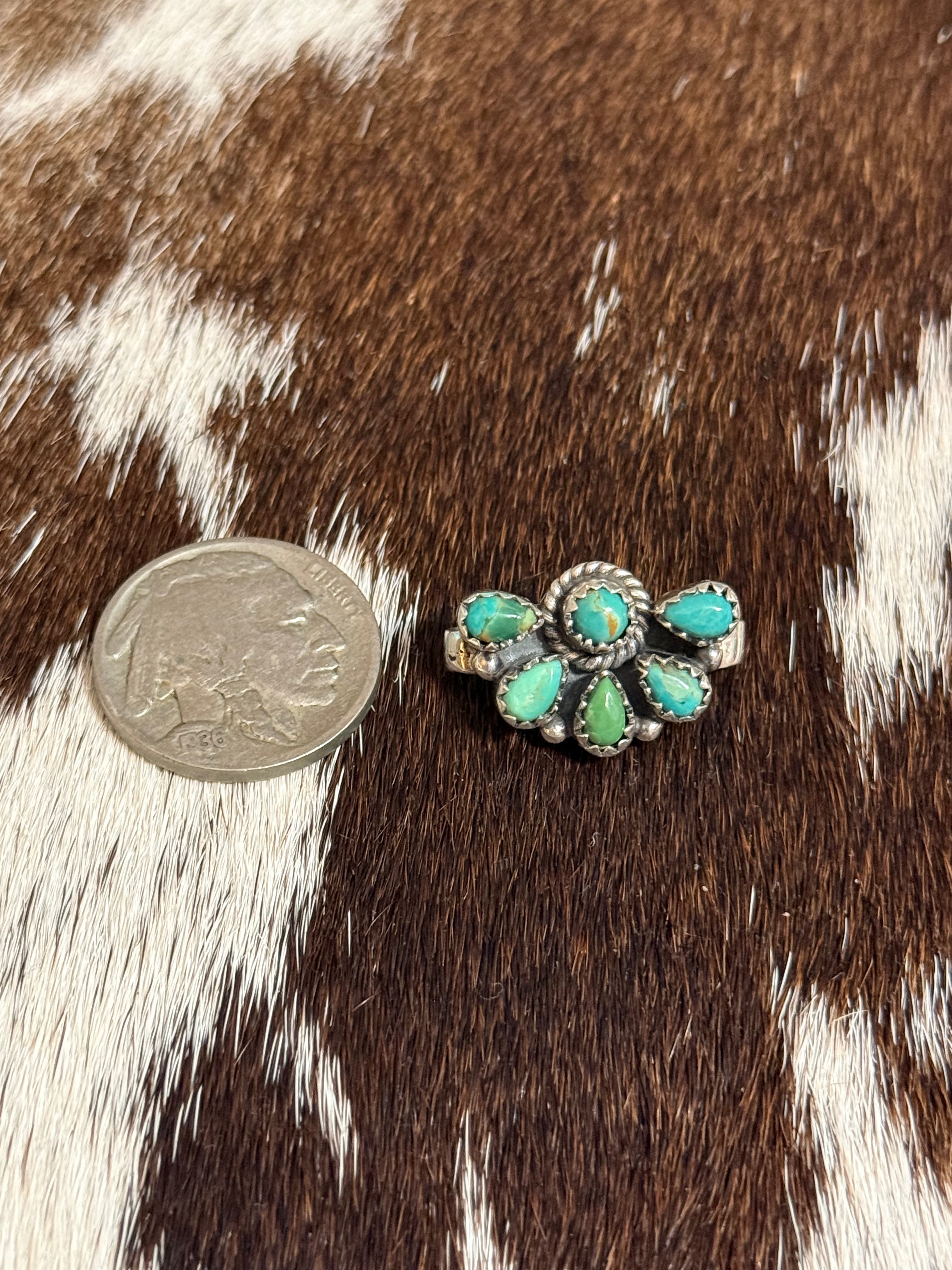 Turquoise sterling silver watch charm