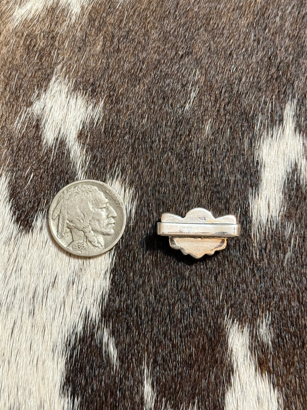 Turquoise sterling silver watch charm