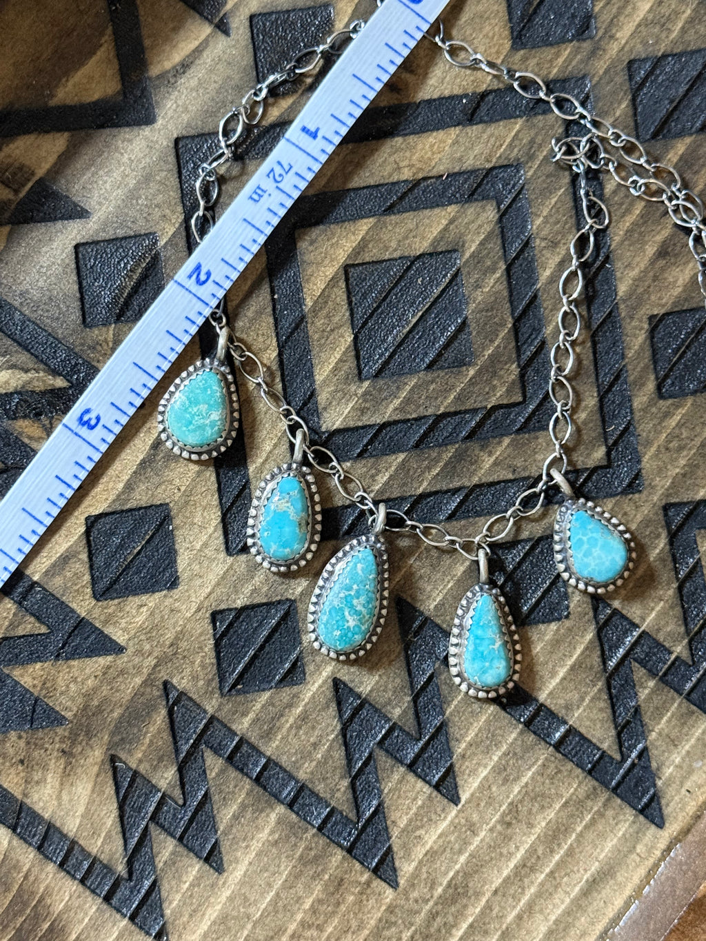White water turquoise choker necklace